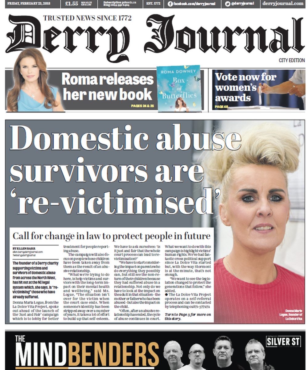 Derry Journal front page 23/02