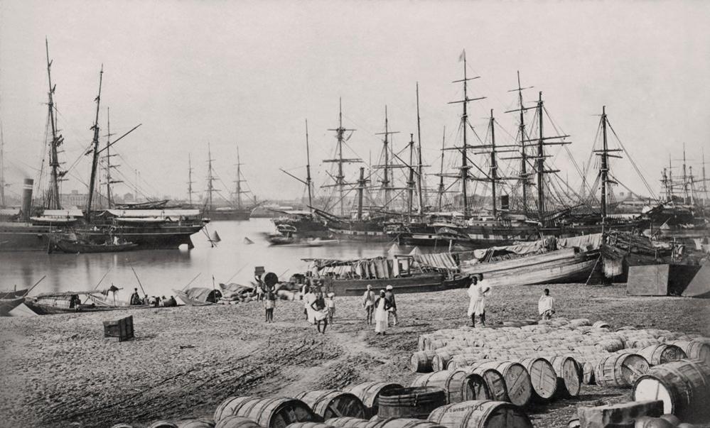 Kolkata (formerly Calcutta), Shipping in the Hooghly, c. 1860 Courtesy MAP / Tasveer