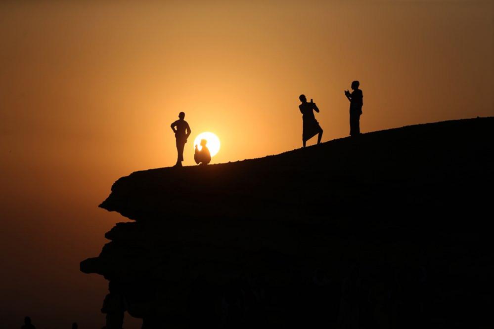 Egyptian Muslims take part in a morning prayer celebrating the feast of Eid al-Adha in Egypt