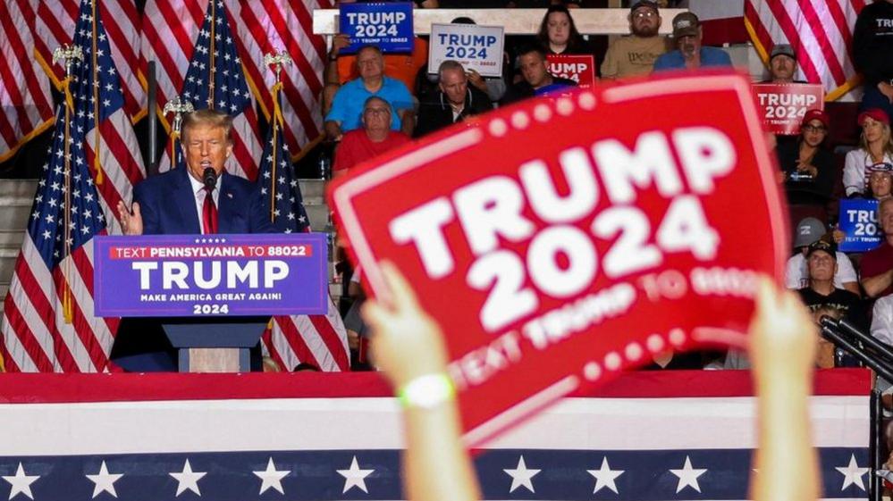 A Trump rally in Erie, Pennsylvania, on 29 July 2023