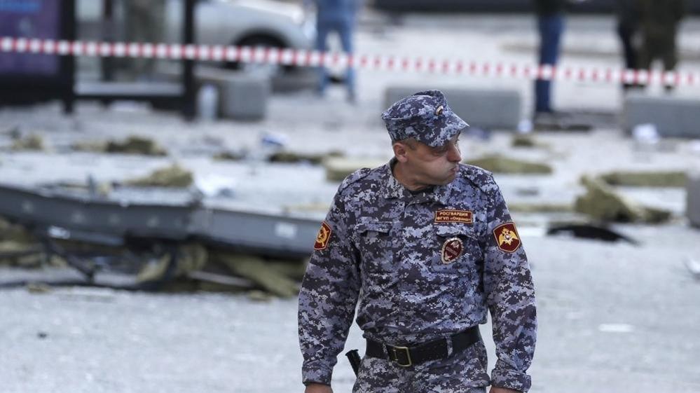 russian soldier at scene