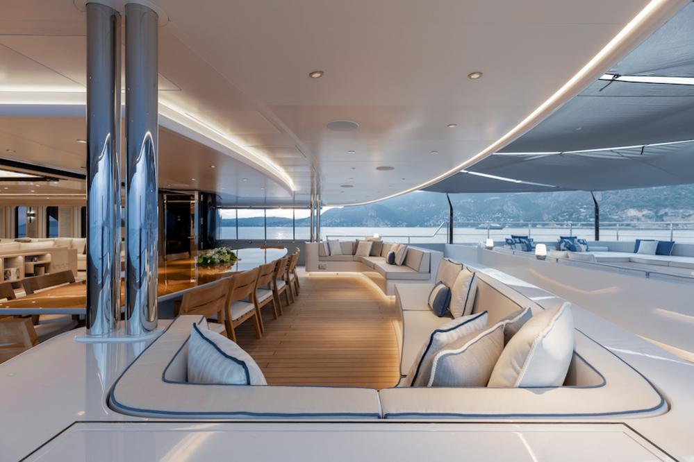 Interior of Victorious yacht