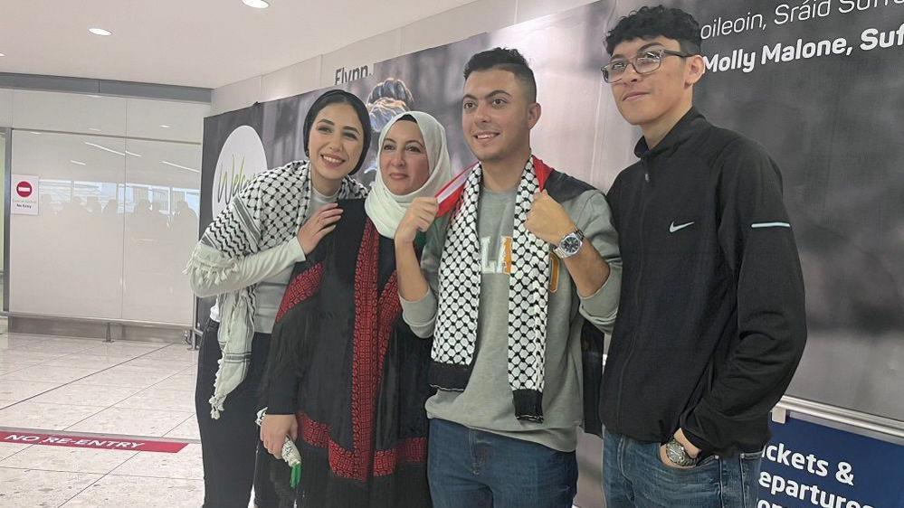 The first group of Irish citizens and dependants fleeing from Gaza arrived in Dublin on Saturday afternoon