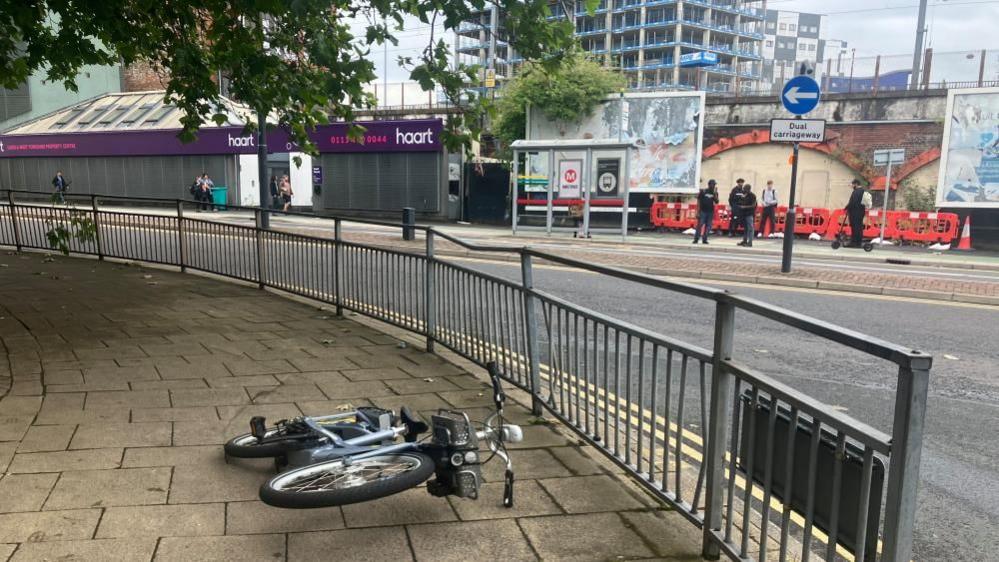 An abandoned bike in Leeds city centre