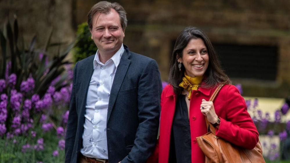 Richard Ratcliffe (left) and Nazanin Zaghari-Ratcliffe (right) in 2022