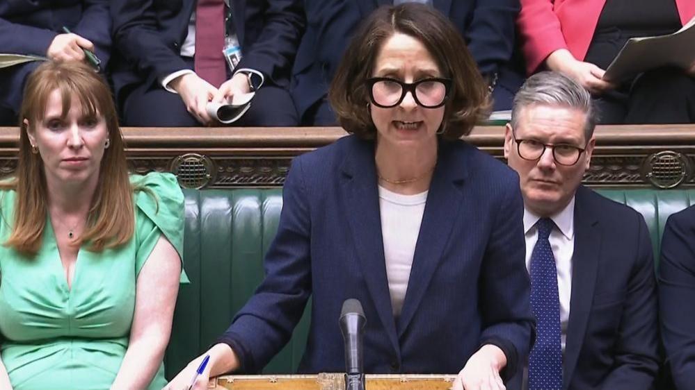 Work and Pensions Secretary Liz Kendall announcing welfare reforms in the House of Commons.