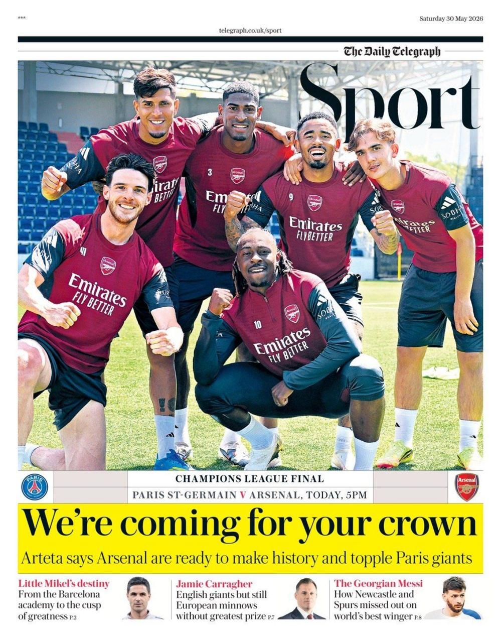 Telegraph sports section