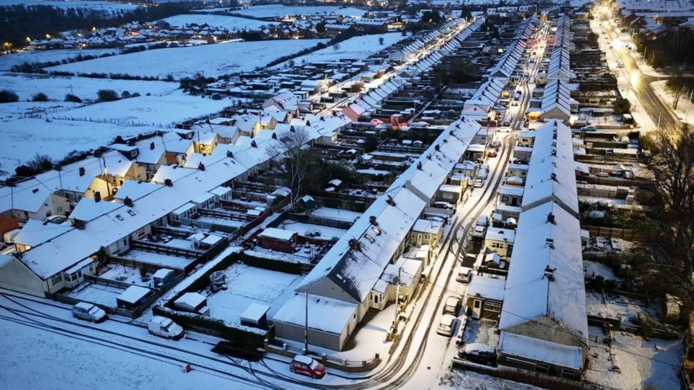 Leadgate in County Durham on the morning of 19 November 2025