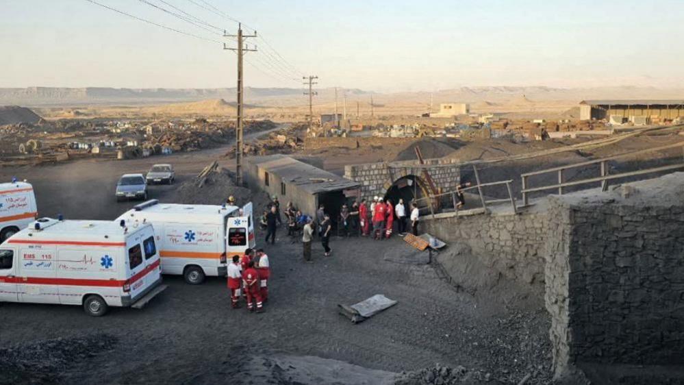 Ambulances attend coal mine explosion