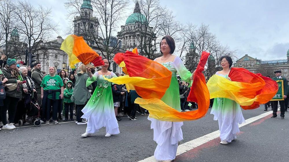 Women in colourful outfits