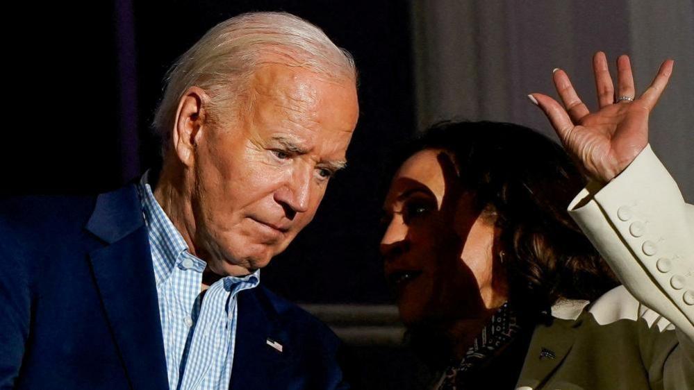 Joe Biden speaks to Kamala Harris