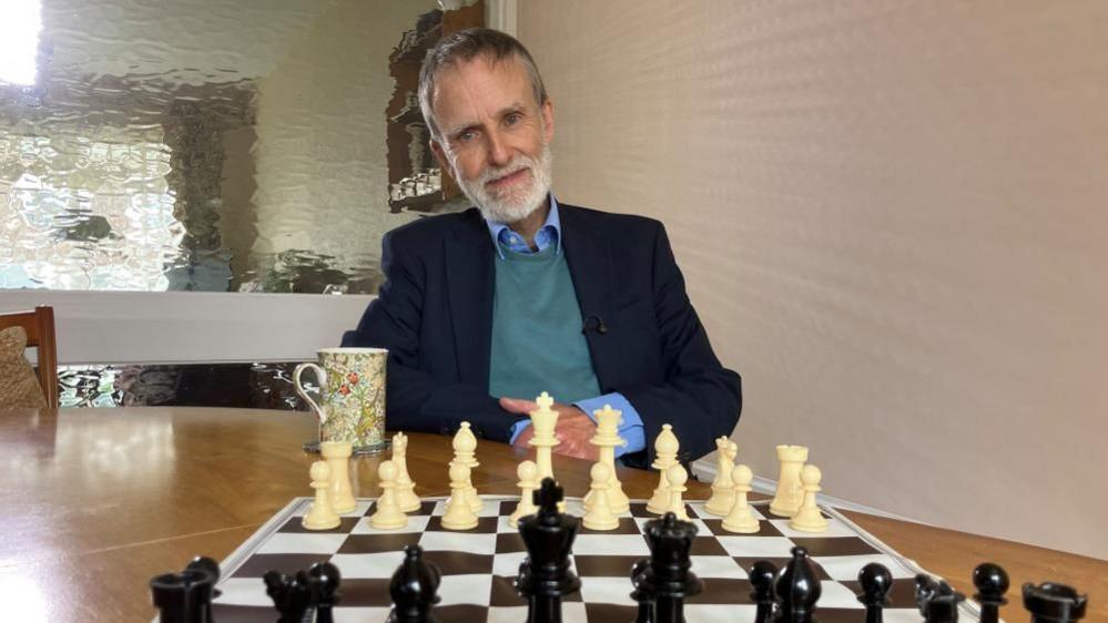 Chess Grandmaster Christopher Jones in Bristol.