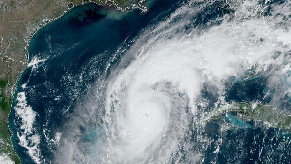 Satellite image of Hurricane Milton as it heads for Florida