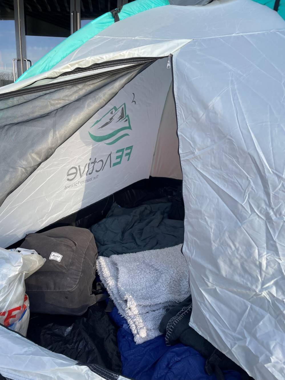 tent at the hydro