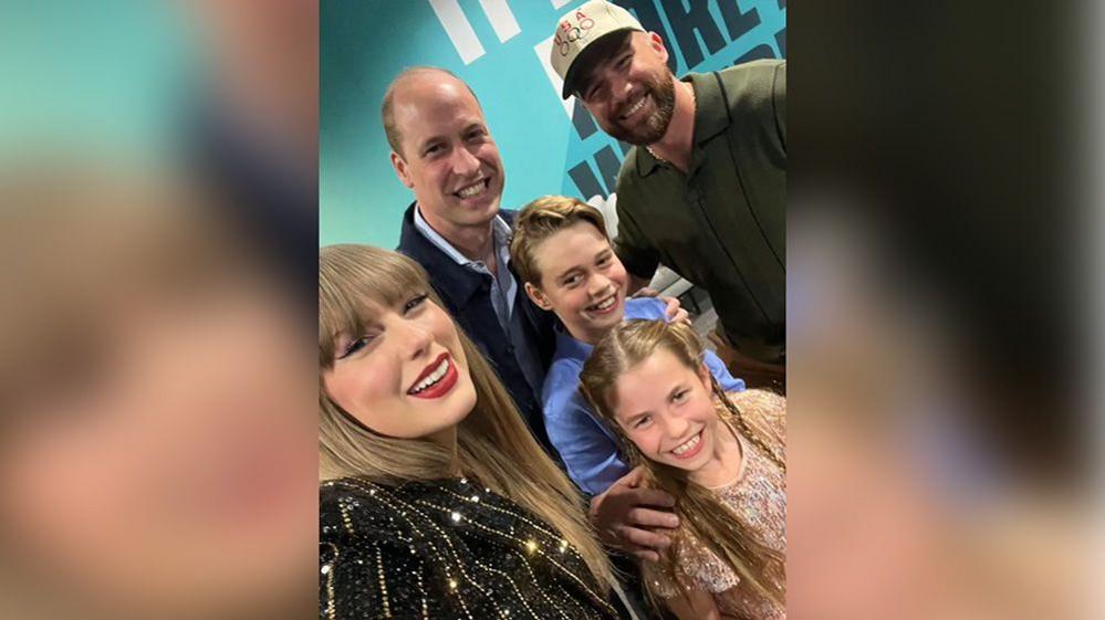 Taylor Swift, Prince William, Princess Charlotte, Prince George and Travis Kelce.