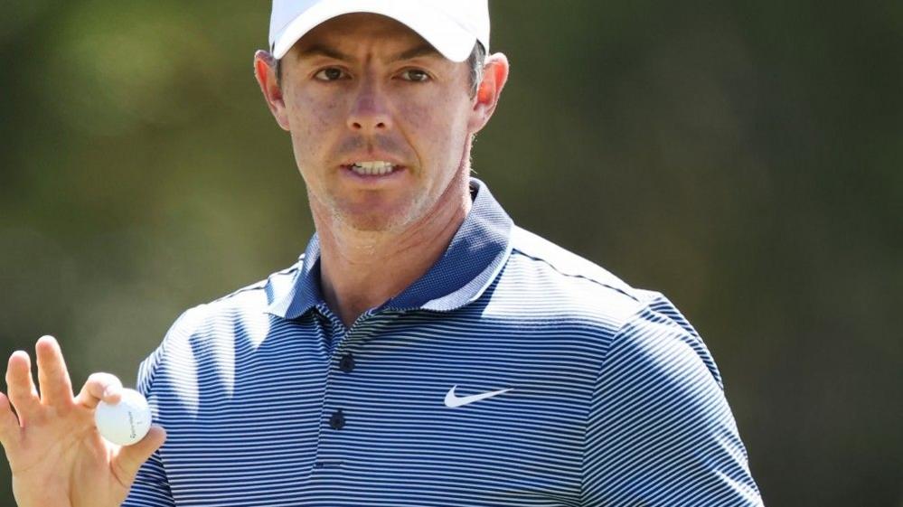 Rory McIlroy acknowledges the crowd at TPC Sawgrass