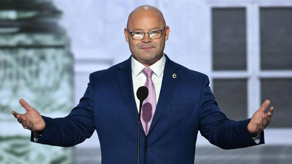 Teamsters President Sean O'Brien speaks at the Republican National Convention