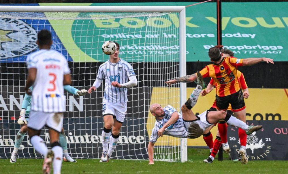 Dunfermline Athletic's Chris Kane scores