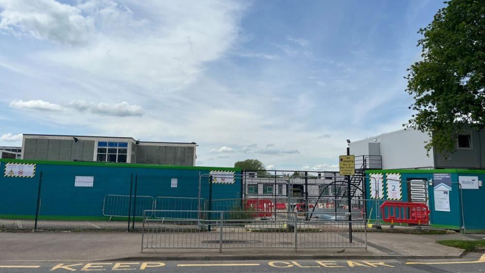 Building work going on at Rivertree Free School, Kempston