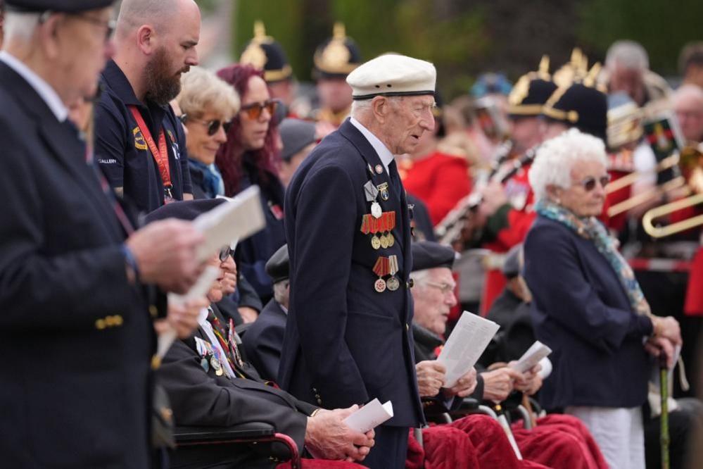 Veteran Alec Penstone at a memorial