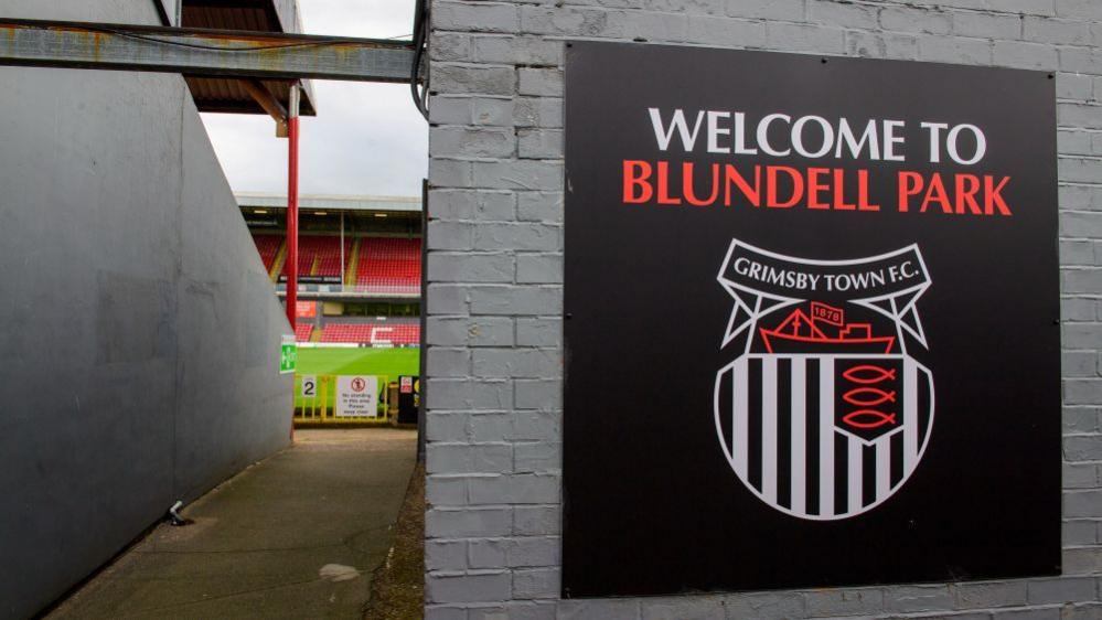 Grimsby Town stadium sign