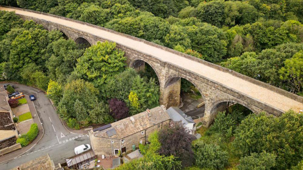 An aerial view of the viaduct in Halifax
