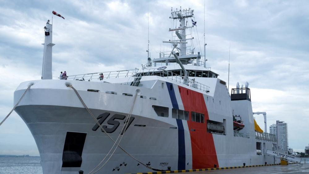 The ARC marine scientific research vessel "Simon Bolivar"  moored in Colombia