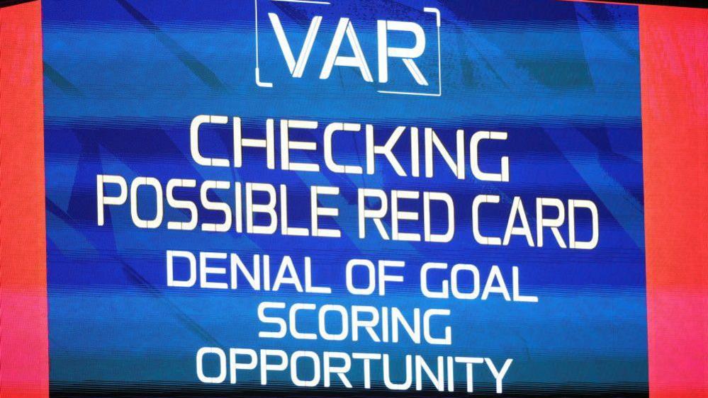 A screen describing a VAR review