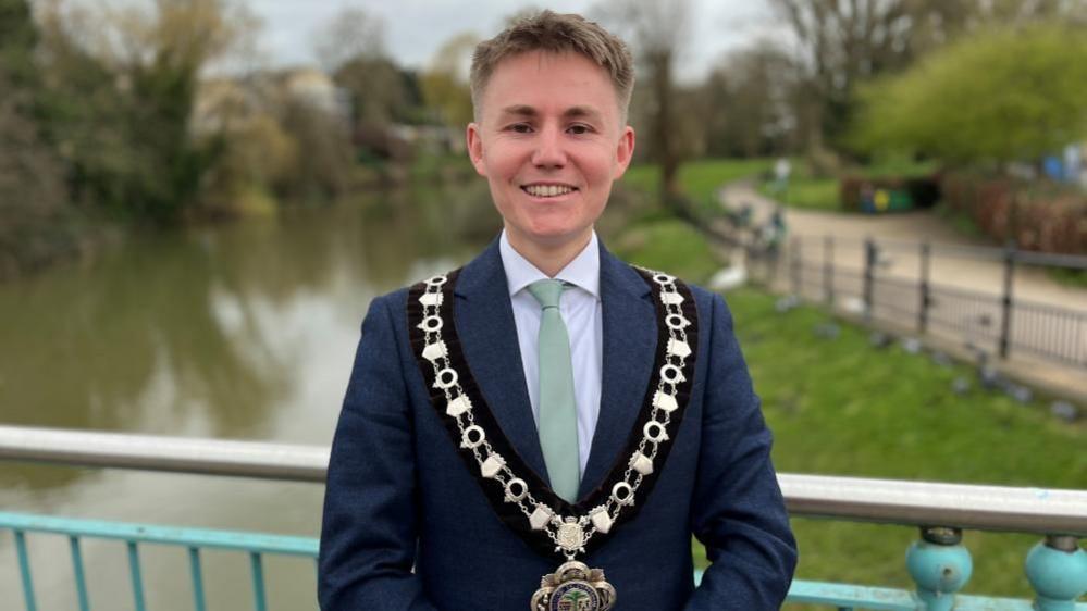 Declan Basely wearing Mayoral chains