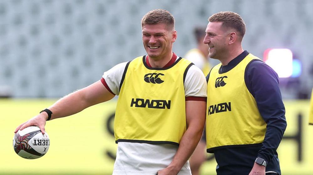 Owen Farrell and Finn Russell