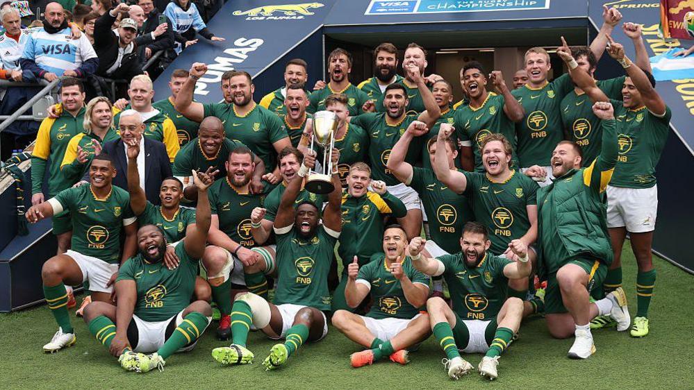 South Africa players celebrate