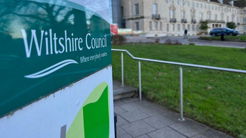 A Wiltshire Council sign in Trowbridge