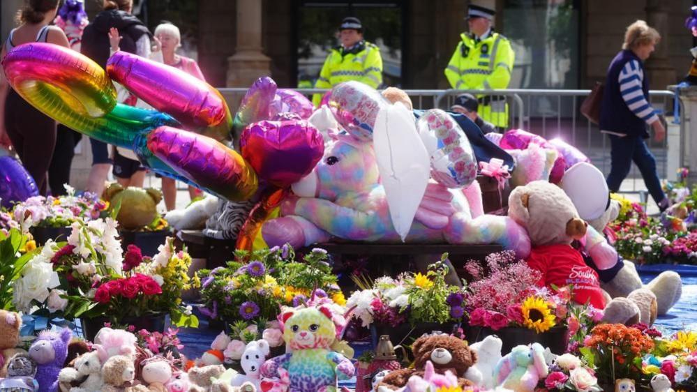 Floral tributes left to Southport attack victims