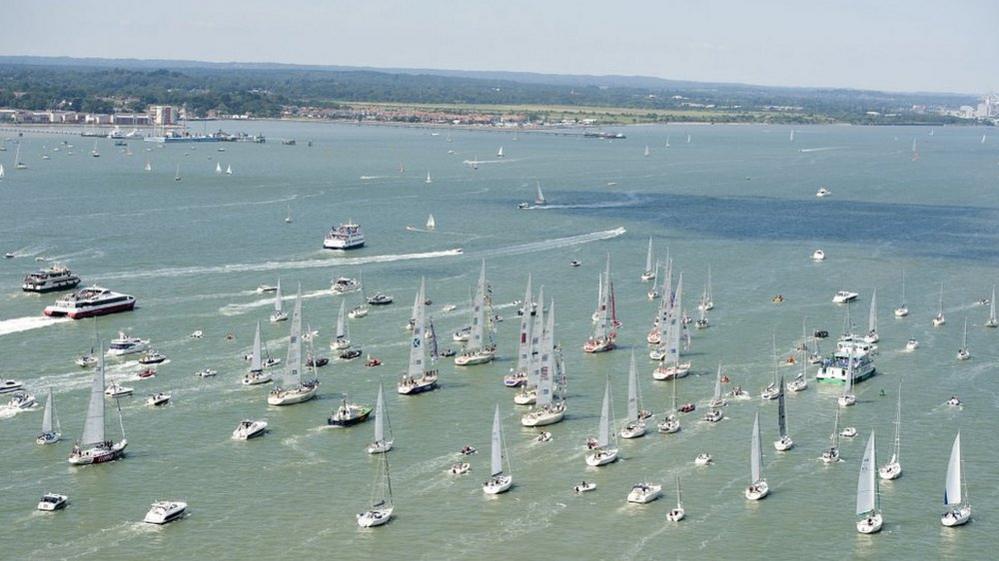 Clipper Race on Southampton Water