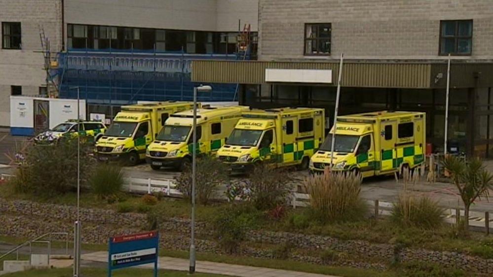 Ambulances at Royal Cornwall Hospital