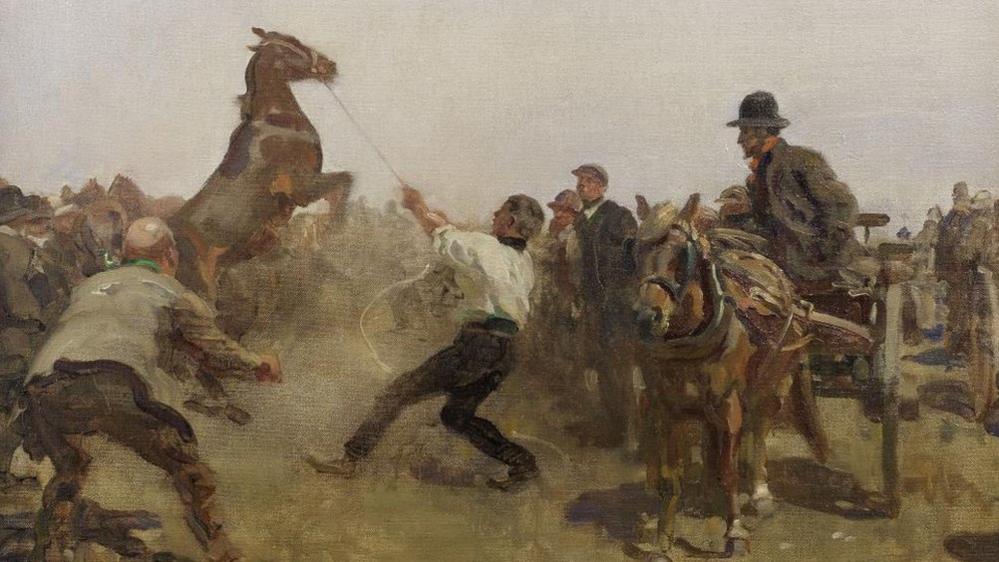 The Fair (detail) by Alfred Munnings