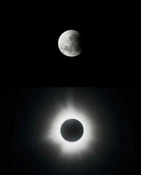 كسوف كلي للشمس.