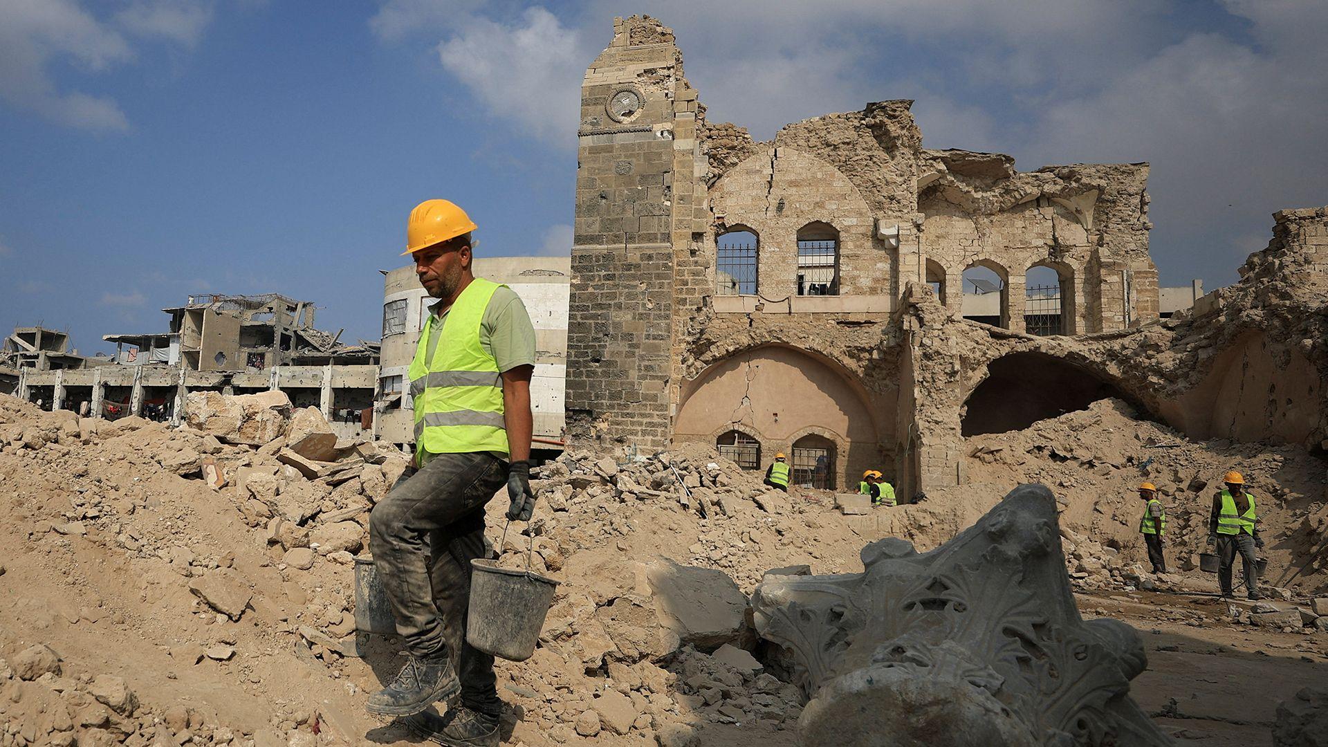 Like first aid for manuscripts: Recovery work begins at Gazas war-damaged heritage sites