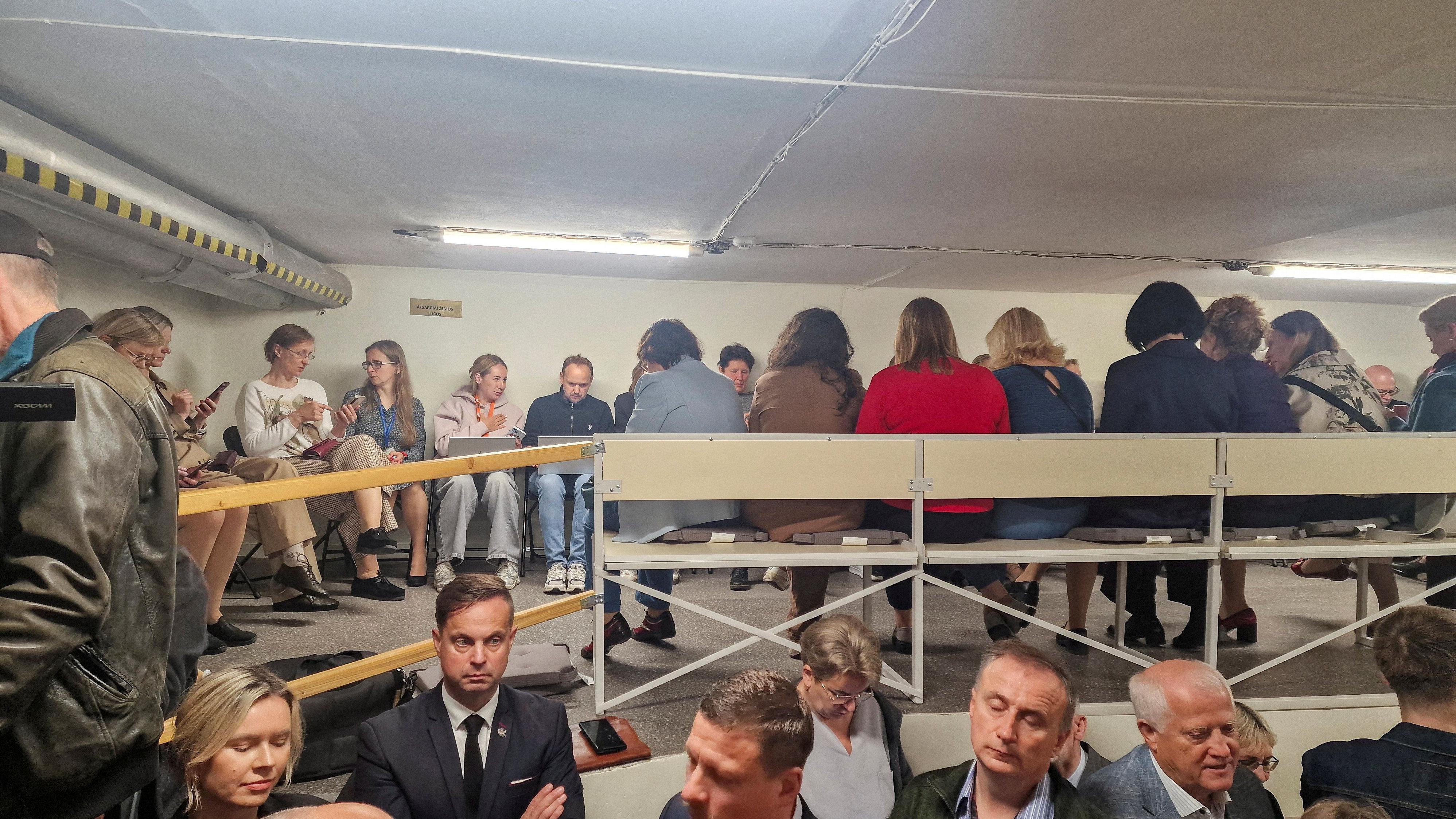 Lithuanias leaders take shelter during drone air alert