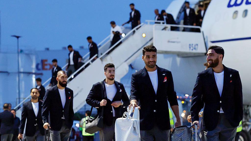 Los jugadores de Irán a su llegada a México.