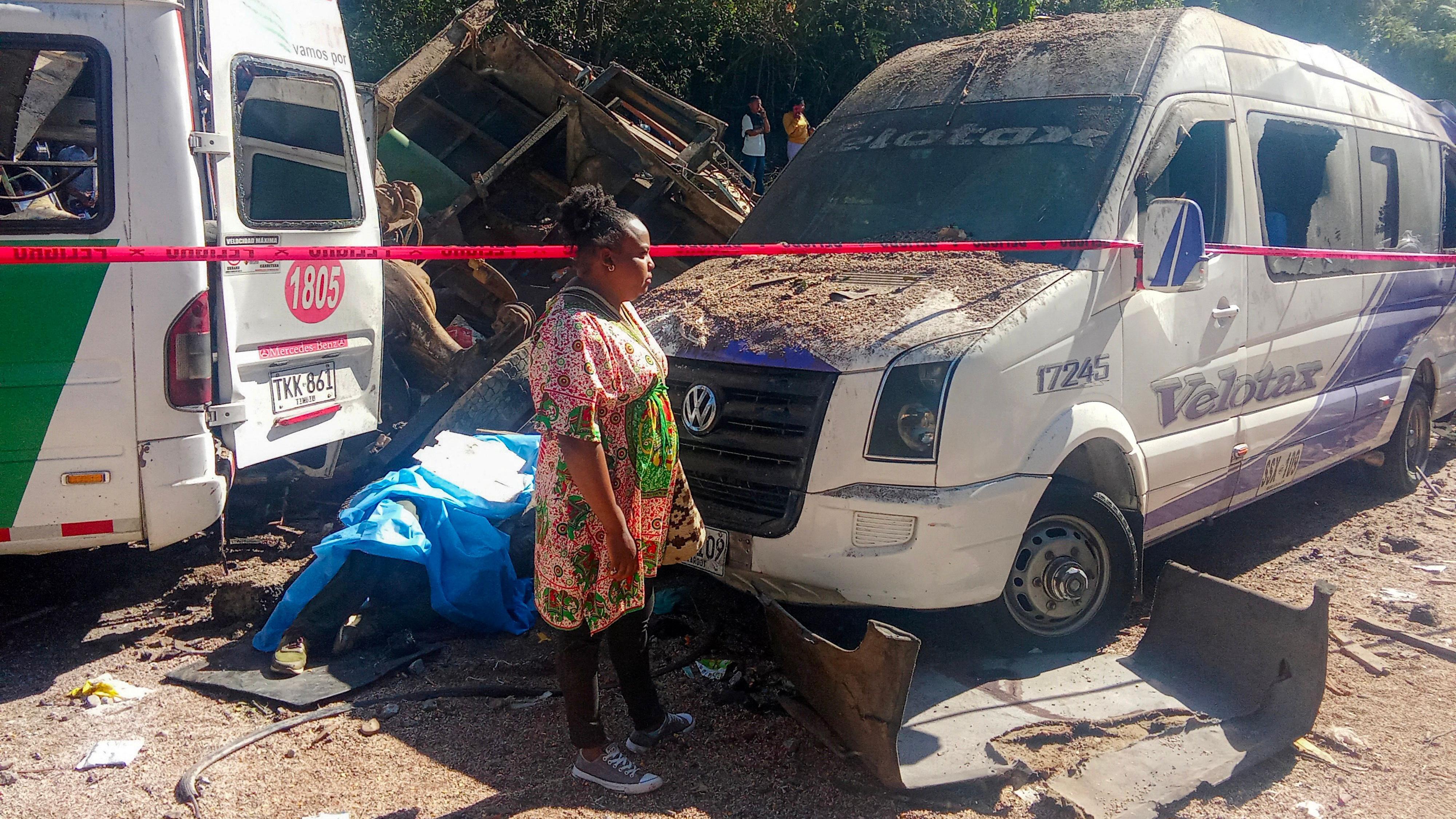 Colombian president says rebels responsible for highway bombing killing 14 people