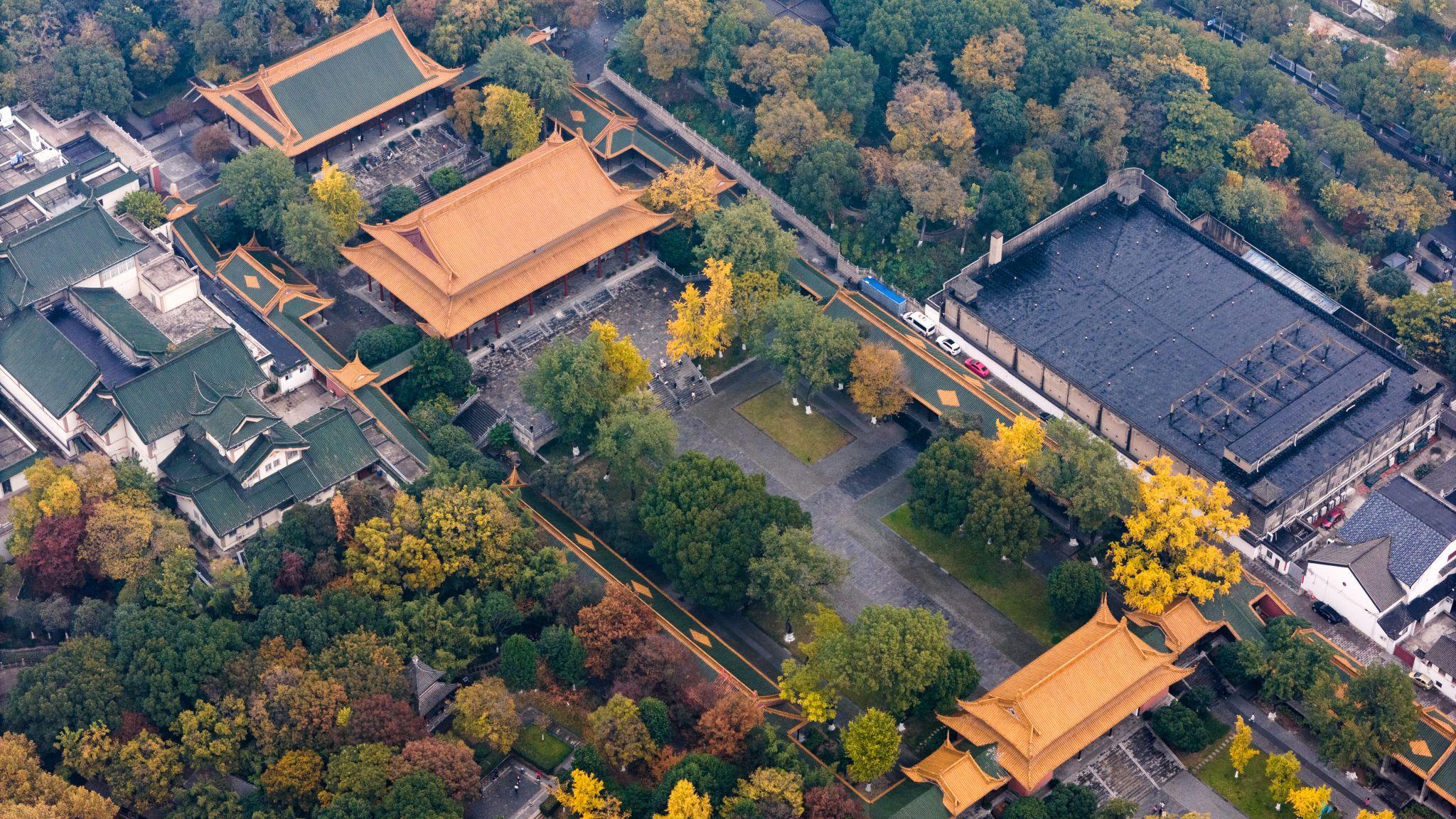 航拍南京朝天宮