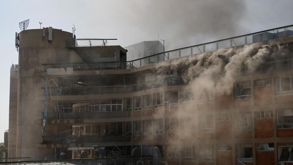 Israeli hospital damaged and injuries reported after direct hit by Iranian missile