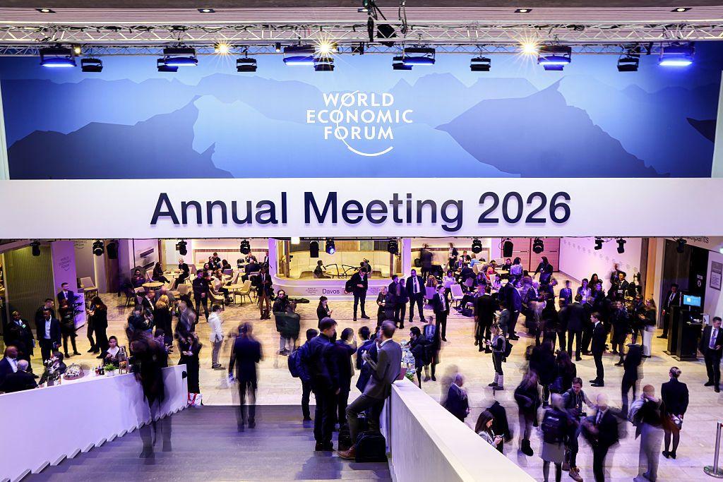 Un pasillo del Foro Económico Mundial de Davos