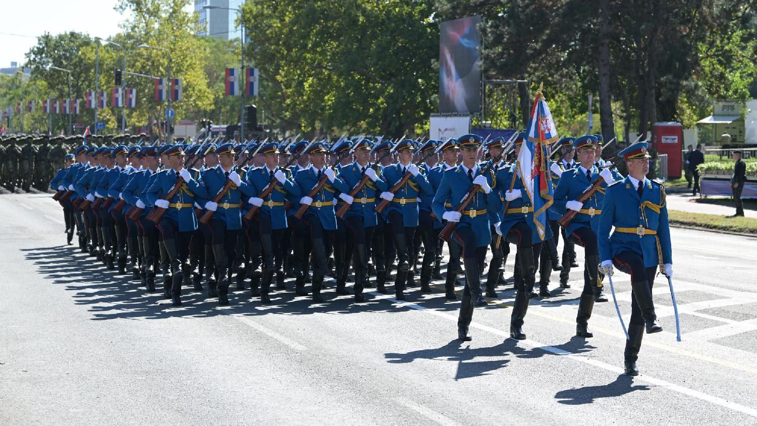 Vojnici tokom generalne probe u Beogradu