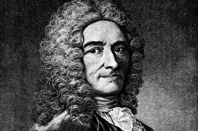 French writer and Enlightenment philosopher François-Marie Arouet, known as Walter.