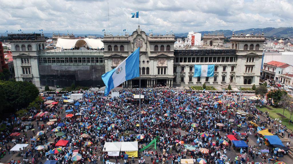 Protestas contra el fin de la CICIG