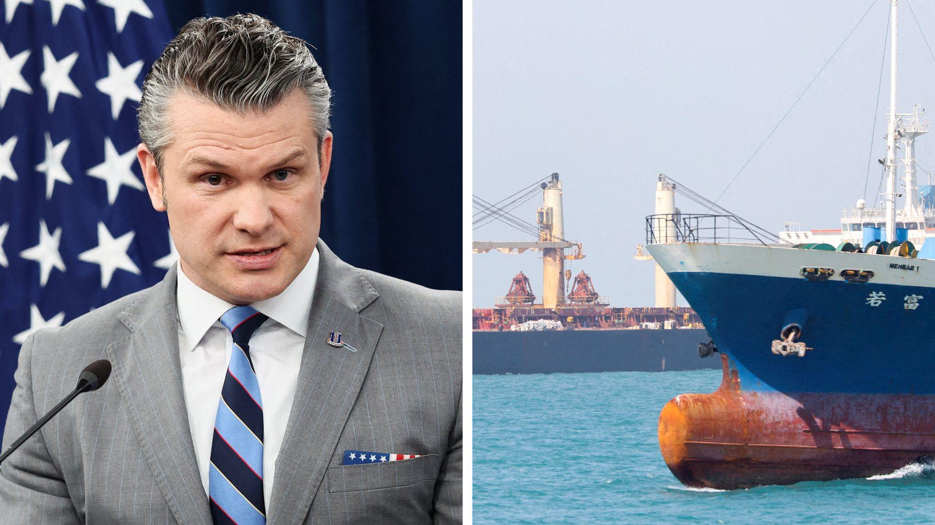 Hegseth about to speak as Iran warns US it is 'just getting started' in Strait of Hormuz