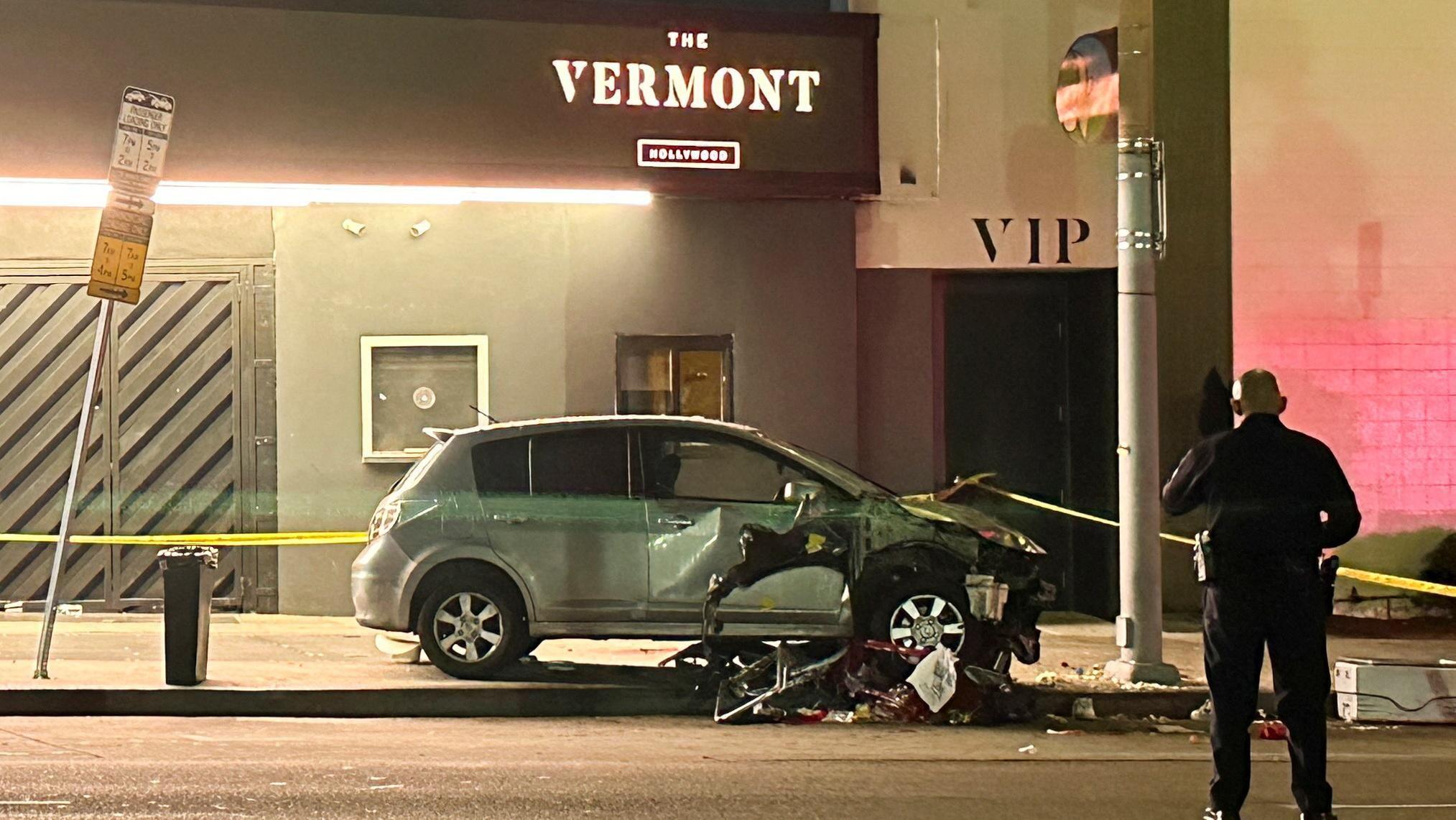 Car ploughs into crowd outside LA nightclub, injuring 30