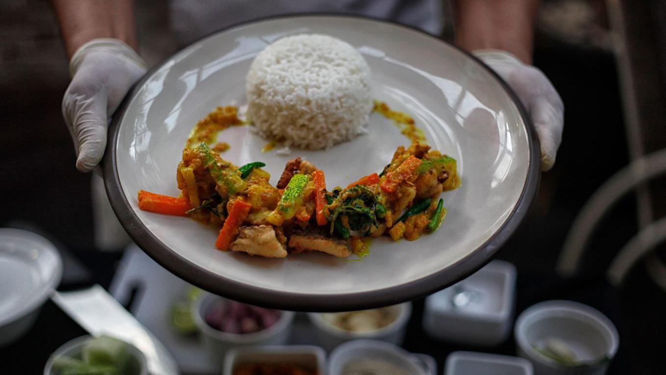 A dish of Ikan Gurame Kota 